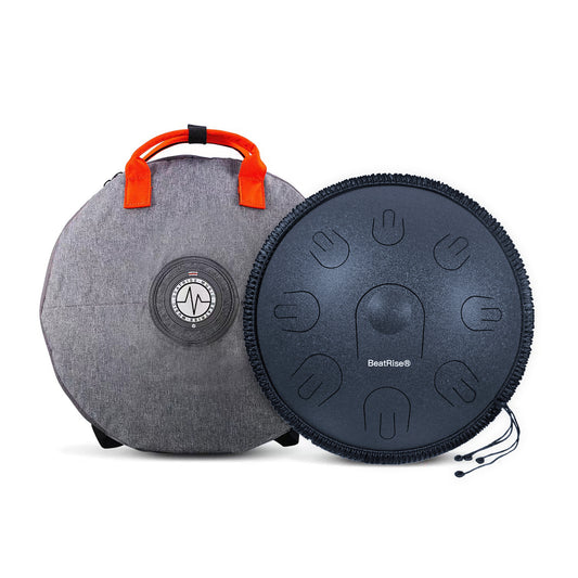 BeatRise 9 Notes 14 Inch Handpan Drum in Key D Minor (Navy Blue)