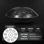 BeatRise「NitroSonic」Series - D Kurd 10 - Nitrided Steel Handpan - Space Grey - BeatRise Music