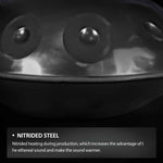 BeatRise「NitroSonic」Series - D Kurd 9  - Nitrided Steel Handpan - Space Grey - BeatRise Music