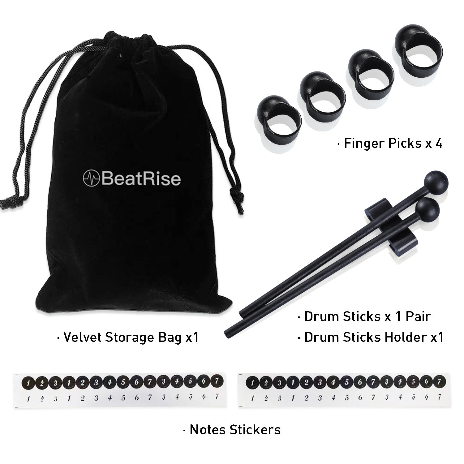 BeatRise Tongue Drum With Steel Tongue Drum Bracket Stand 14 Inch 14 Notes  Handpan Drum With Travel Bag Rope Decoration Mallets Finger Sleeves (Speckl  ドラムバッグ