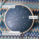 BeatRise 14 Inch 15 Notes Steel Tongue Drum (D Major) - BeatRise Music